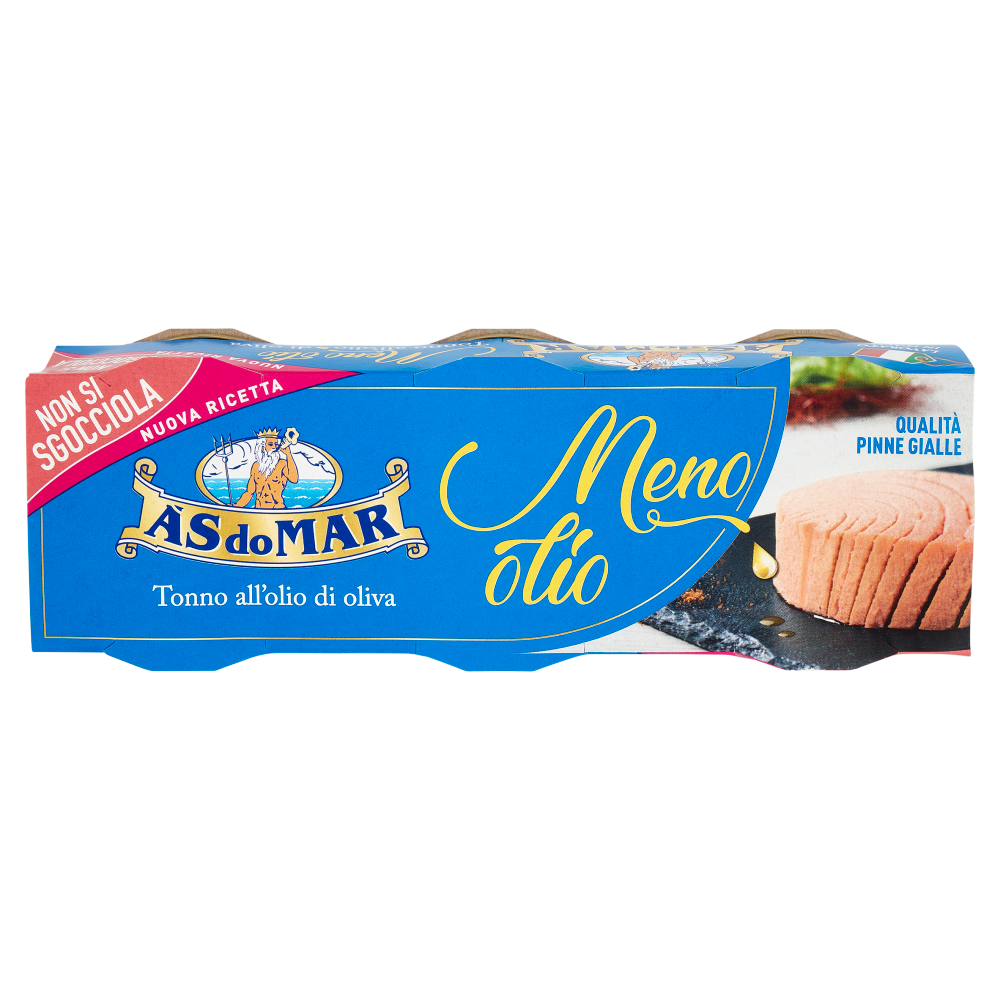 Asdomar Tonno all'olio di oliva Meno olio 3 x 60 g
