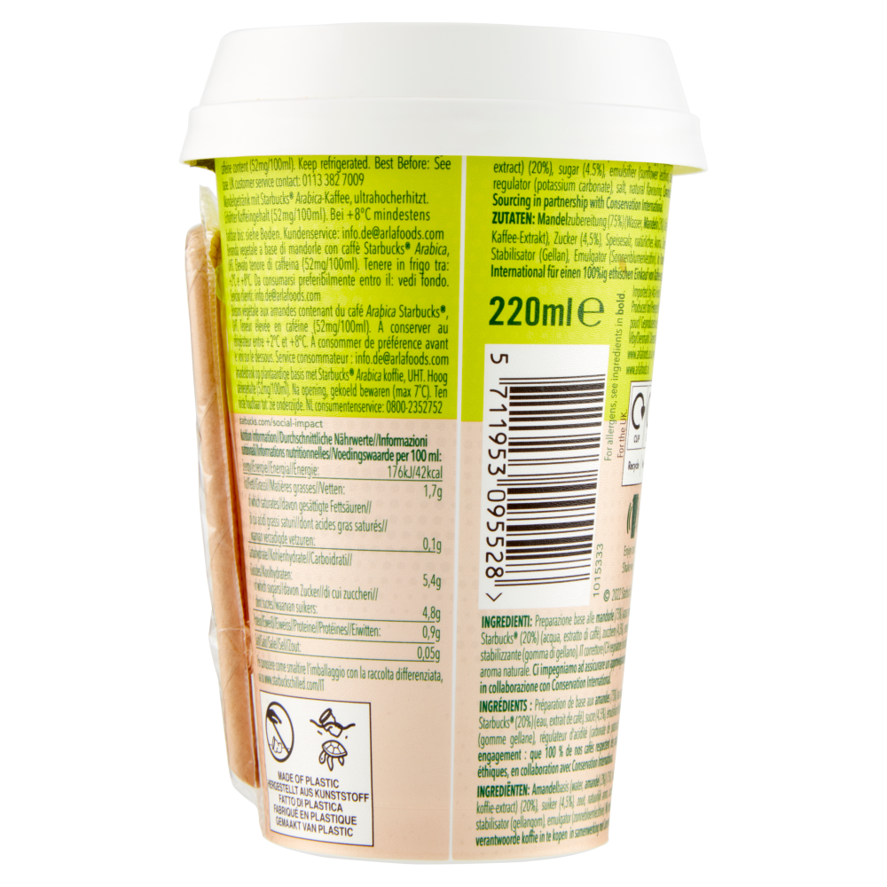 Starbucks Almond Based Chilled Coffee Chilled Coffee 220 ml
