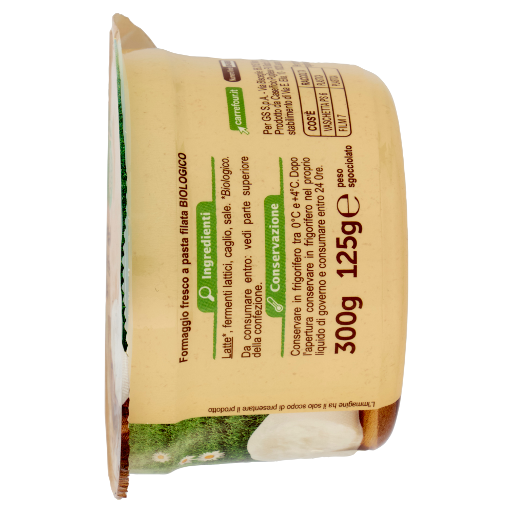 Carrefour Bio Mozzarella Fior di Latte Biologica 125 g