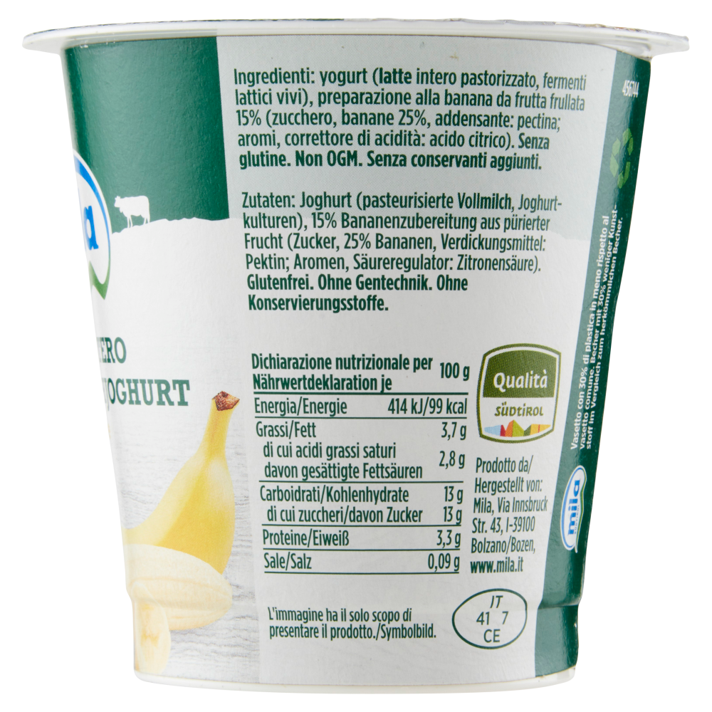 mila Yogurt Intero Banana 125 g