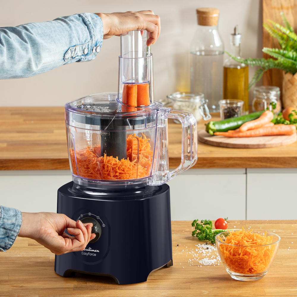 Moulinex FP2428 Easy Force, Robot da Cucina, 4 Accessori, 15 Funzioni