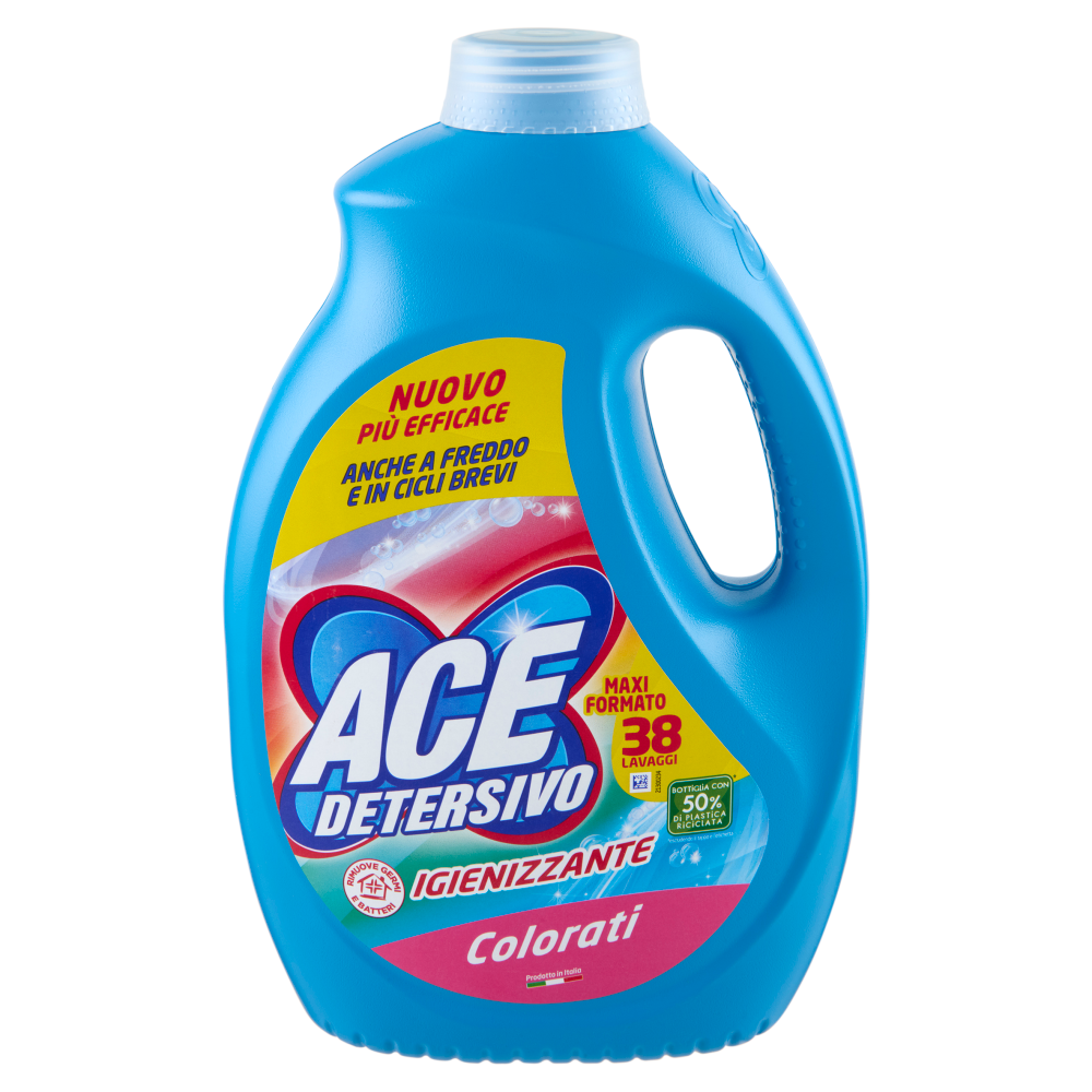 Ace Detersivo Igienizzante Colorati 38 Lavaggi 1900 ml