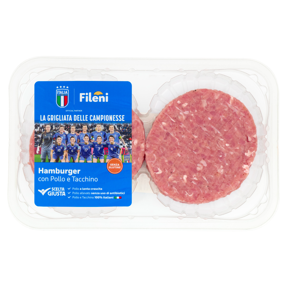 Fileni Hamburger con Pollo e Tacchino 0,200 kg