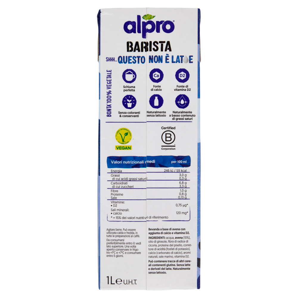 ALPRO Barista Questo Non è Latte, Bevanda Vegetale all'Avena Gusto Latte, Senza Lattosio, 1l