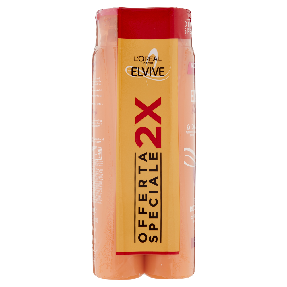 L'Or&eacute;al Paris Shampoo Elvive Dream Long, Per Capelli Lunghi e Lisci, Confezione da 2