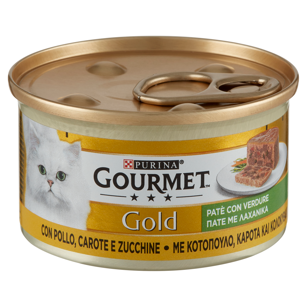 PURINA GOURMET Gold Patè con Verdure con Pollo, Carote e Zucchine 85 g