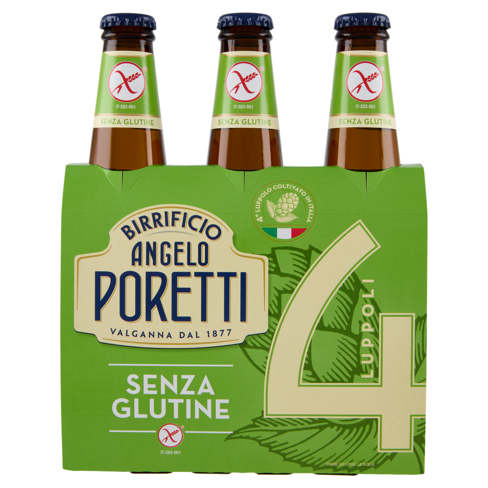 Birrificio Angelo Poretti Senza Glutine 4 Luppoli 3 x 33 cl