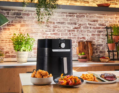 Moulinex Easy Fry & Grill EZ501810, 2-in-1, Cottura Sana, Friggitrice ad Aria + Griglia, Temperatura Regolabile, Capacità 4,6 L