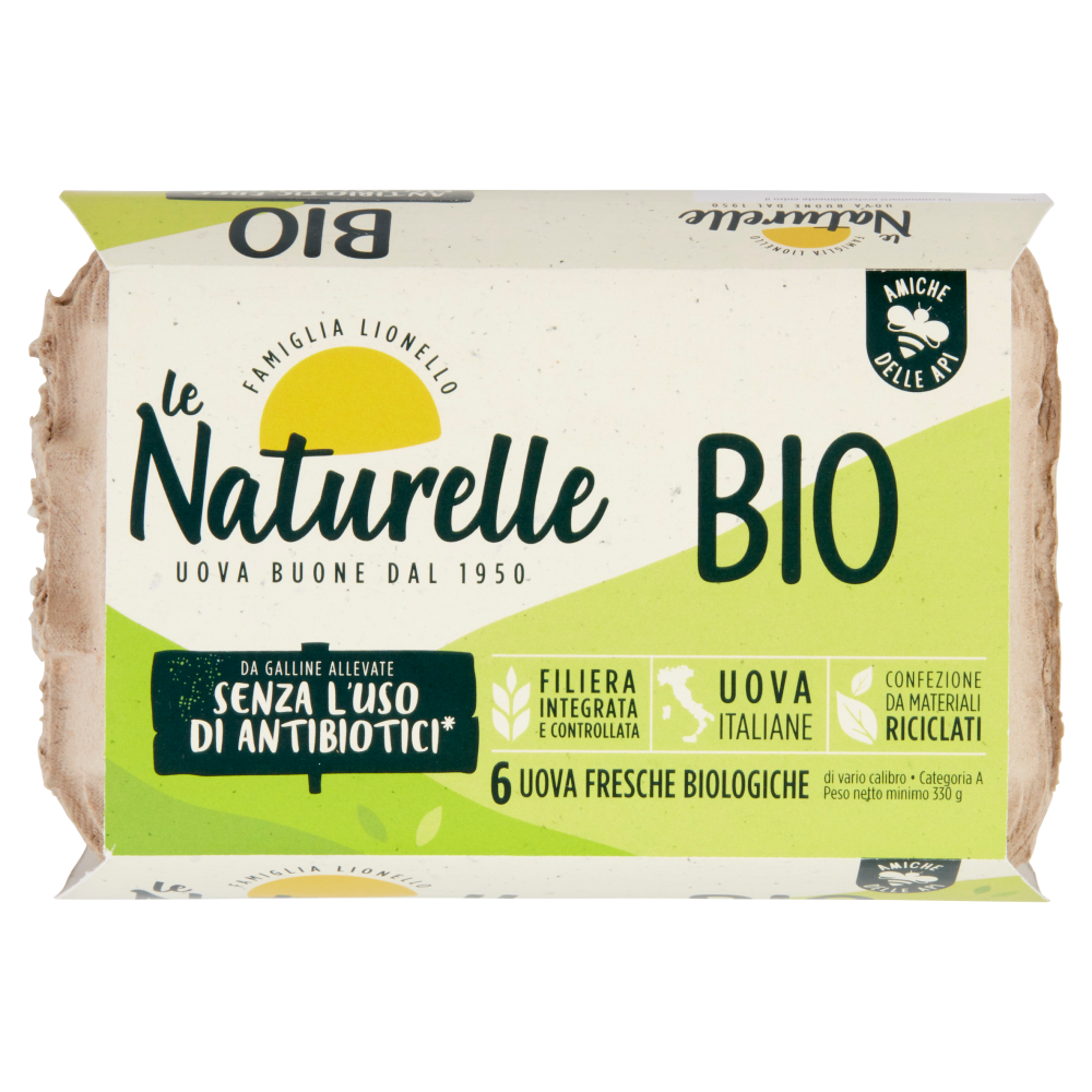 le Naturelle 6 Uova Fresche Biologiche 330 g