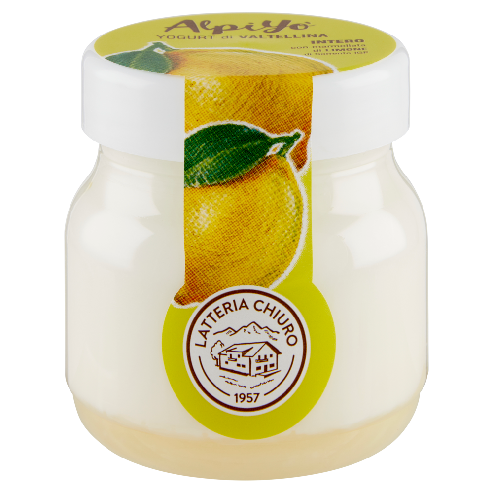 AlpiYò Yogurt di Valtellina Intero con marmellata di Limone di Sorrento IGP 125 g