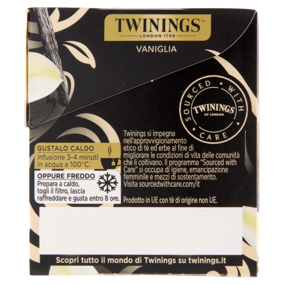 Twinings Vaniglia Tè Nero aromatizzato 25 filtri The 50 g