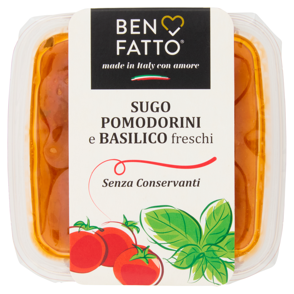 Golfera Ben Fatto Sugo Pomodorini e Basilico freschi 180 g