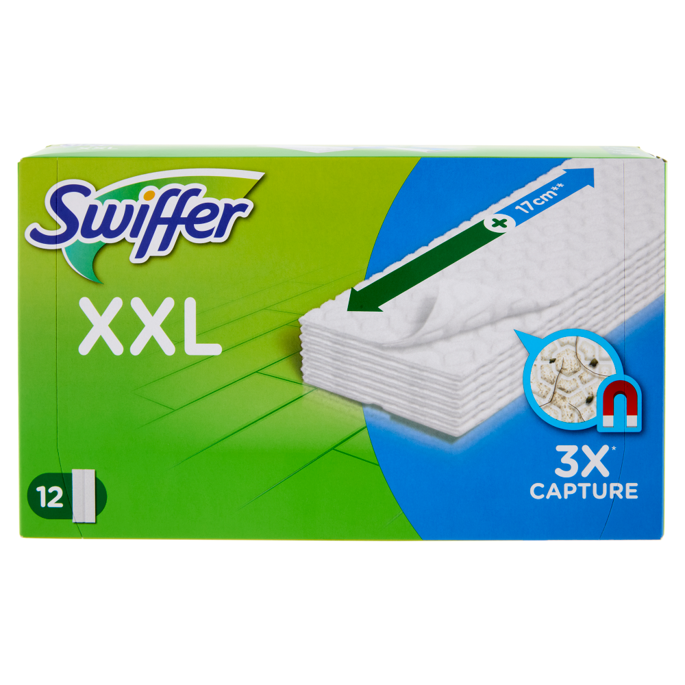 Swiffer XXL Panni Catturapolvere per Scopa Swiffer - Ricarica 12 Panni
