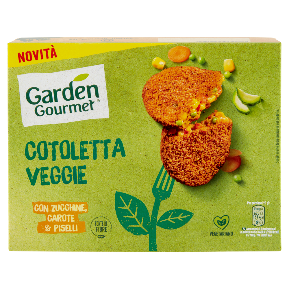 GARDEN GOURMET Cotoletta Veggie Vegetariana Surgelata 180 g