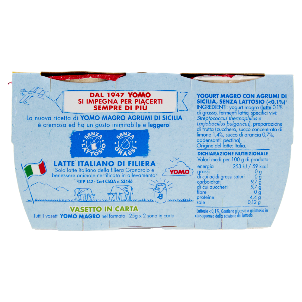 Yomo Zero Grassi Agrumi di Sicilia 2 x 125 g