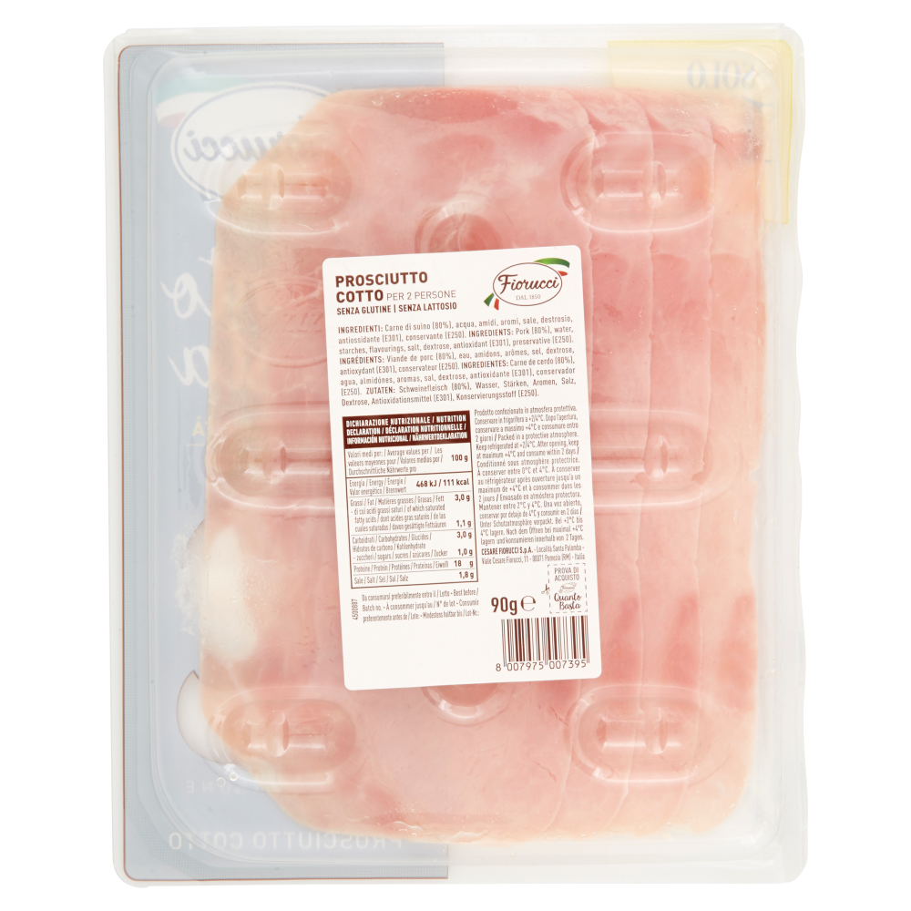 Fiorucci Quanto Basta per 2 Persone Prosciutto Cotto 90 g Carrefour