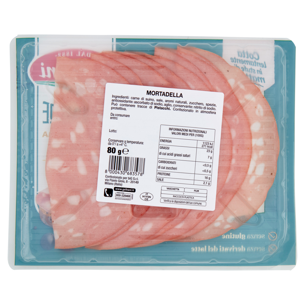 Galbani Il Mio Salumiere Augustissima Mortadella 80 g