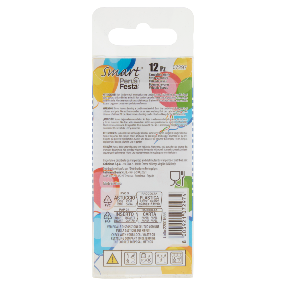 Smart PerLa Festa Candeline Decorate 12 pz