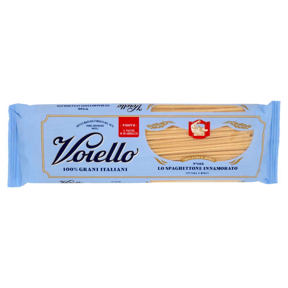 Voiello Pasta Lo Spaghettone Innamorato N&deg;108 Grani 100% Italiani Trafilata Bronzo 500g
