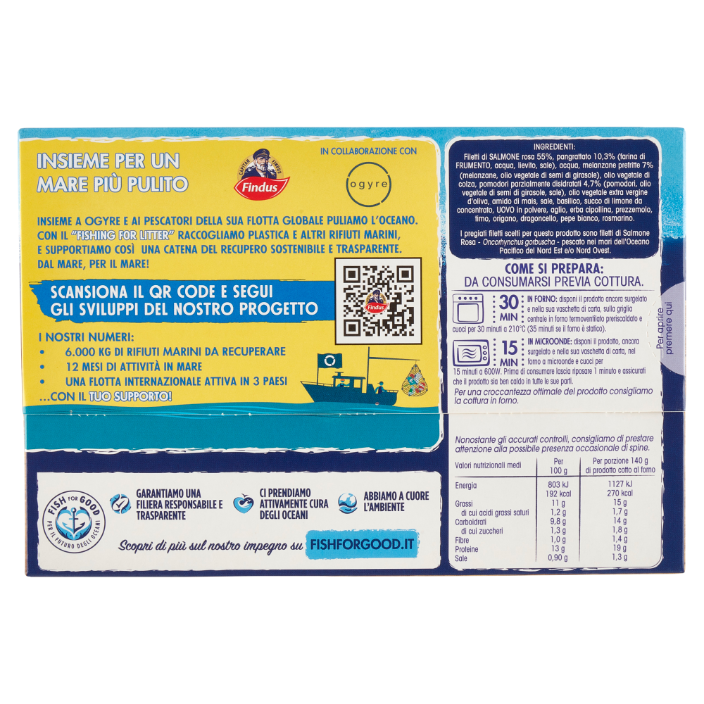 Capitan Findus I Gratinati Salmone con Melanzane e Pomodori 280 g