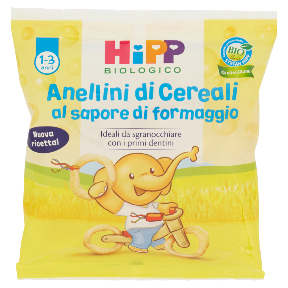 HiPP Biologico Anellini di Cereali al sapore di formaggio 25 g