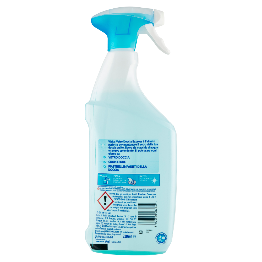 Viakal Vetro Doccia Express Fiore Bianco di Primavera 720 ml