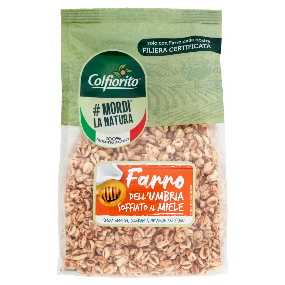 Colfiorito #Mordi la Natura Farro dell'Umbria Soffiato al Miele 200 g