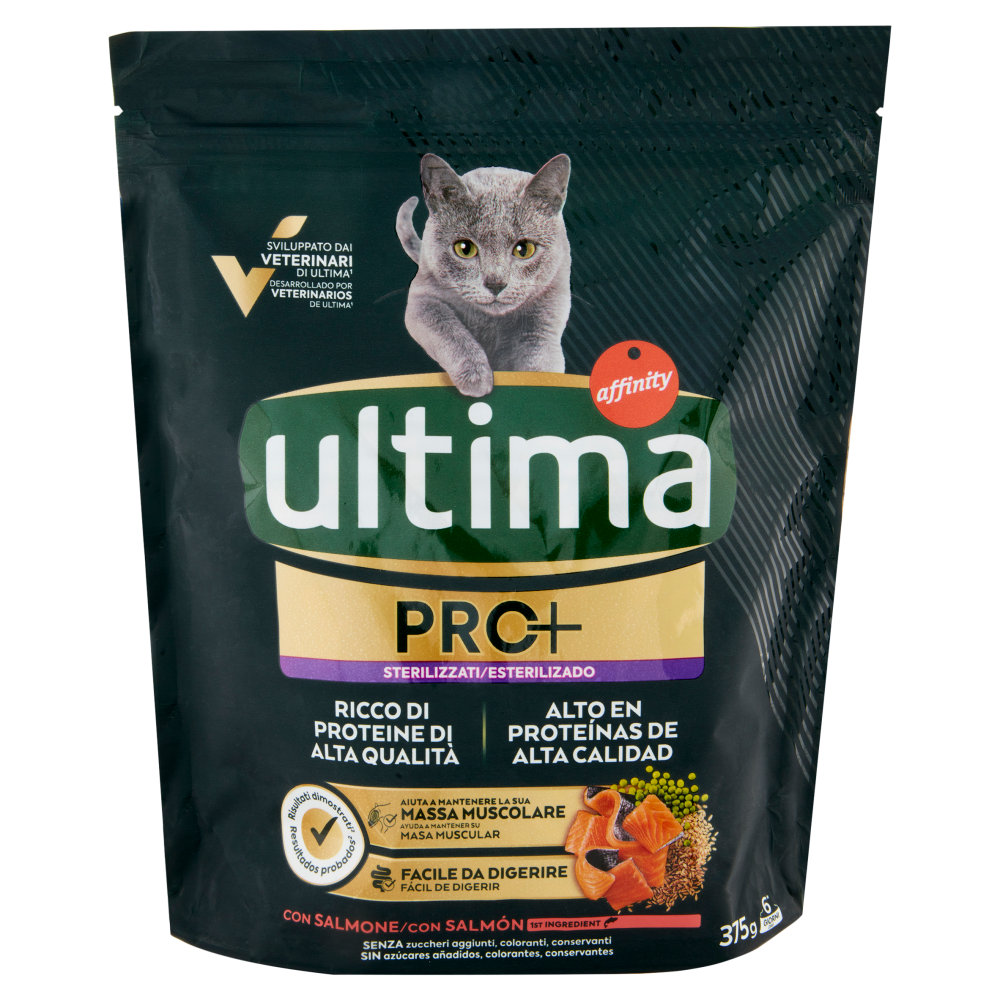 ultima Cat Pro+ Sterilizzati con Salmone 375 g