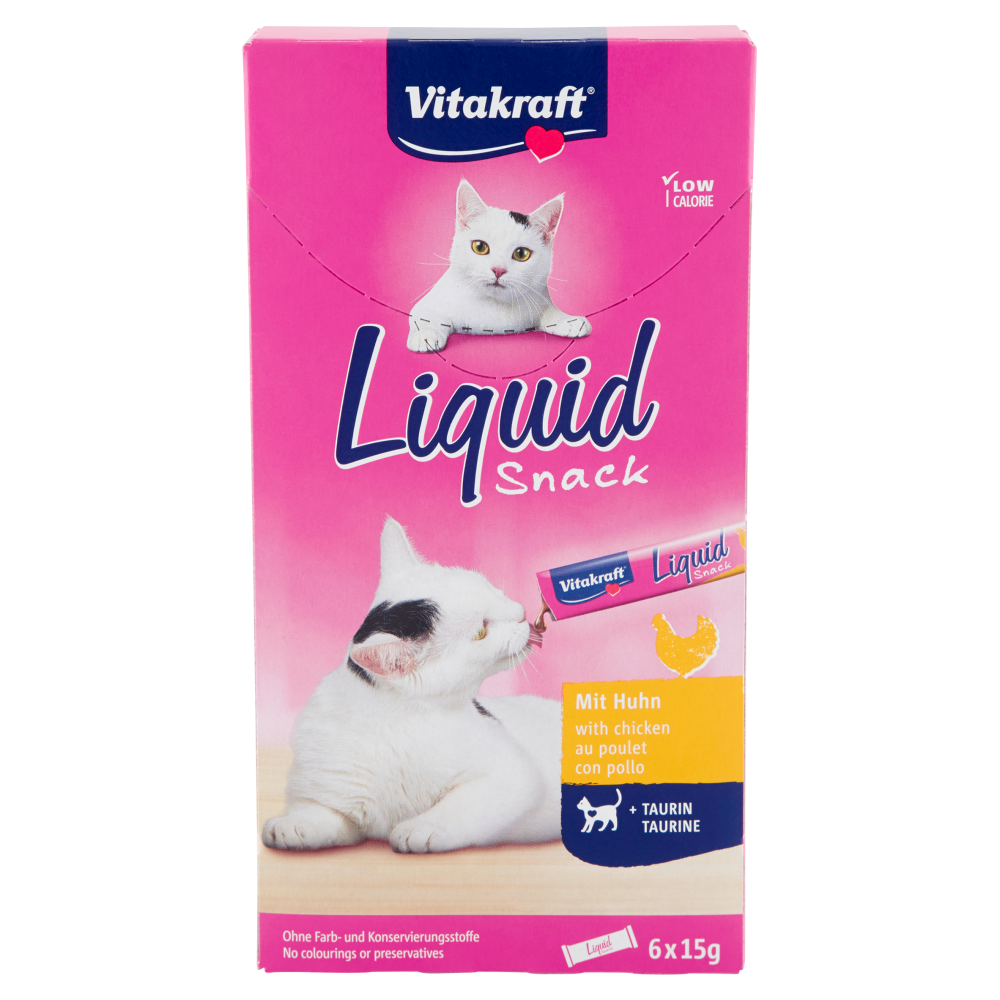 Vitakraft Liquid Snack con pollo + Taurine 6 x 15 g