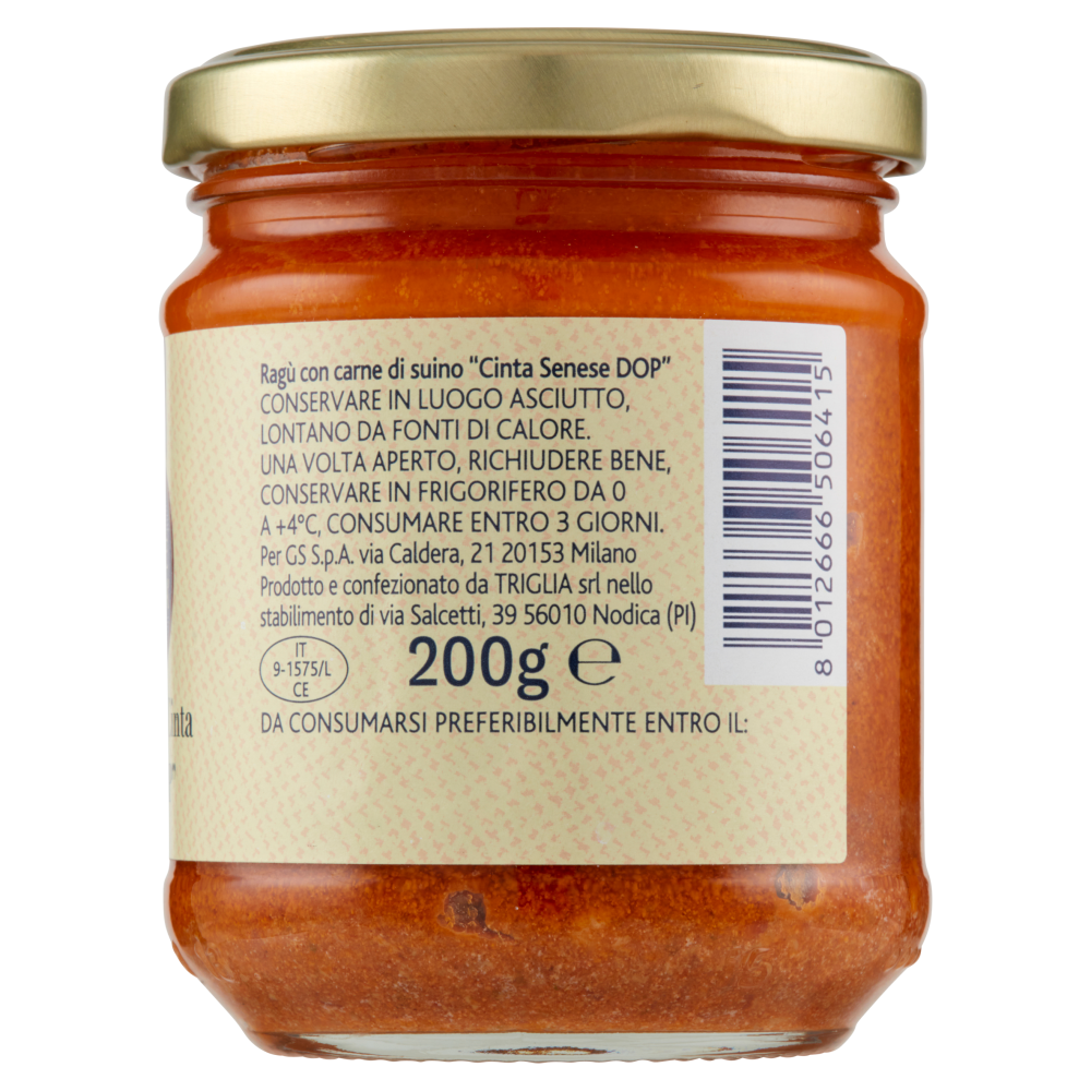 Terre d'Italia Ragù con "Cinta Senese DOP" 200 g