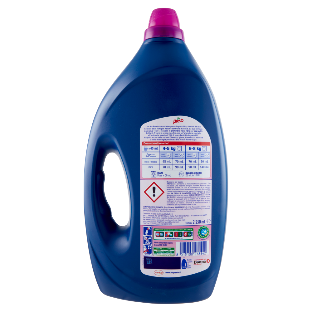 BIO PRESTO Liquido Color 50 Lavaggi 2.250 ml