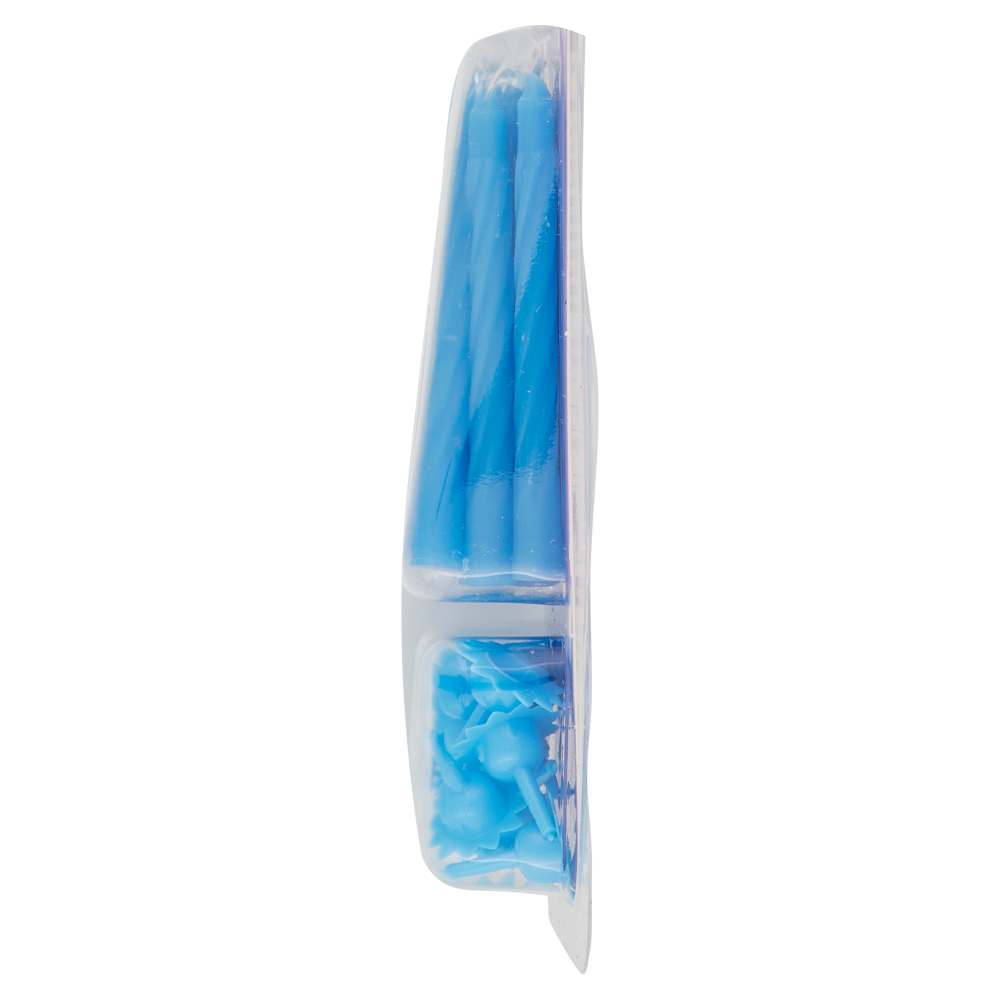 Carrefour Classic Candeline azzurre con supporti 12 pz