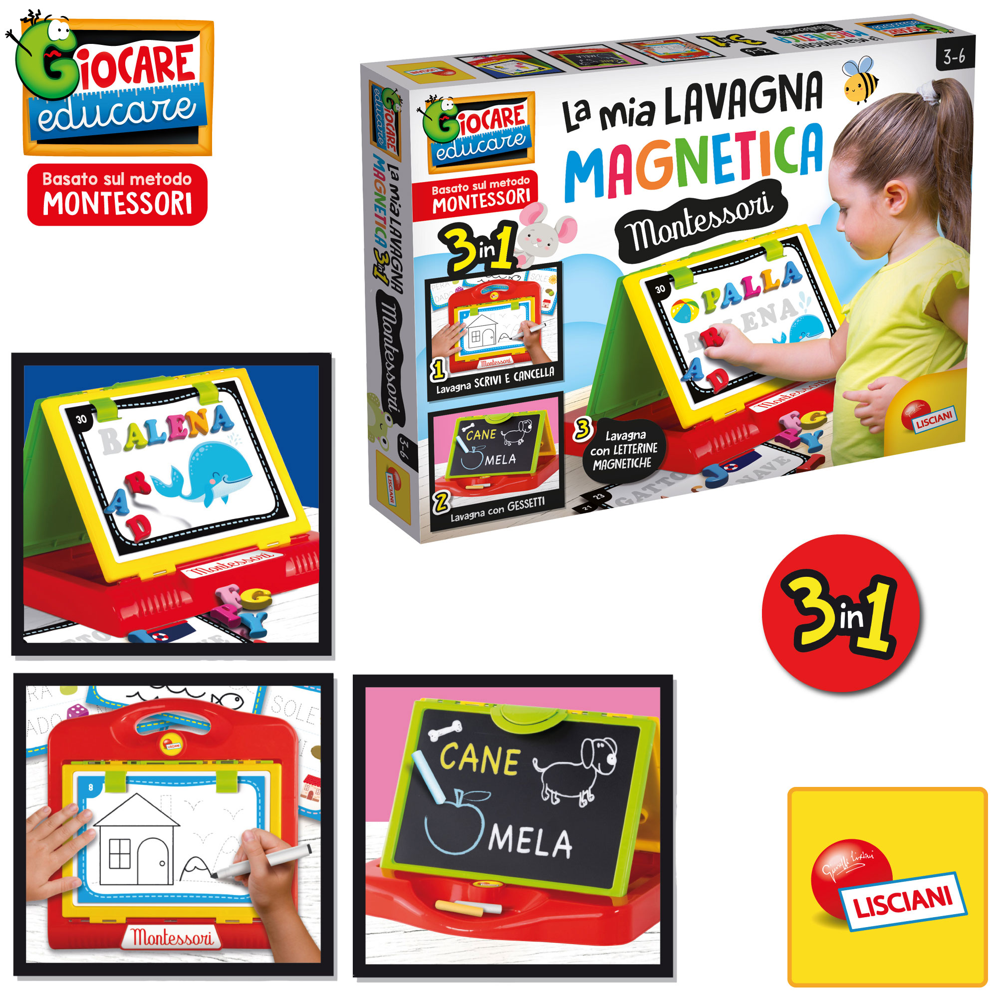 Lisciani Montessori La Lavagnona Magnetica