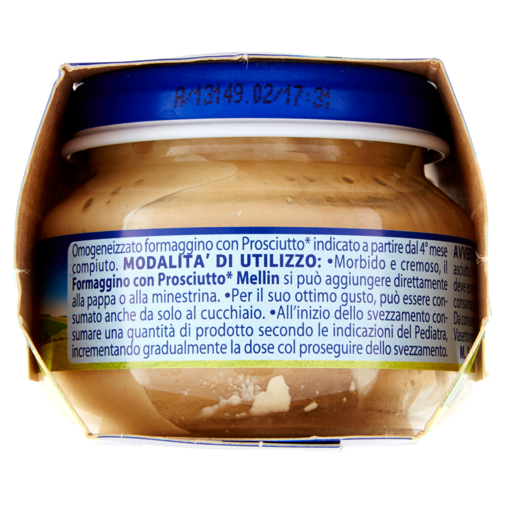 Mellin Formaggino con Prosciutto* Omogeneizzato 2 x 80 g