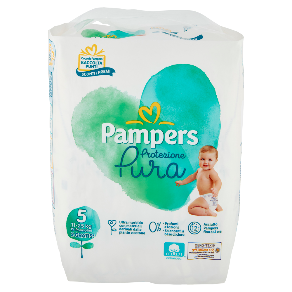 Pampers Protezione Pura 5 19 pz