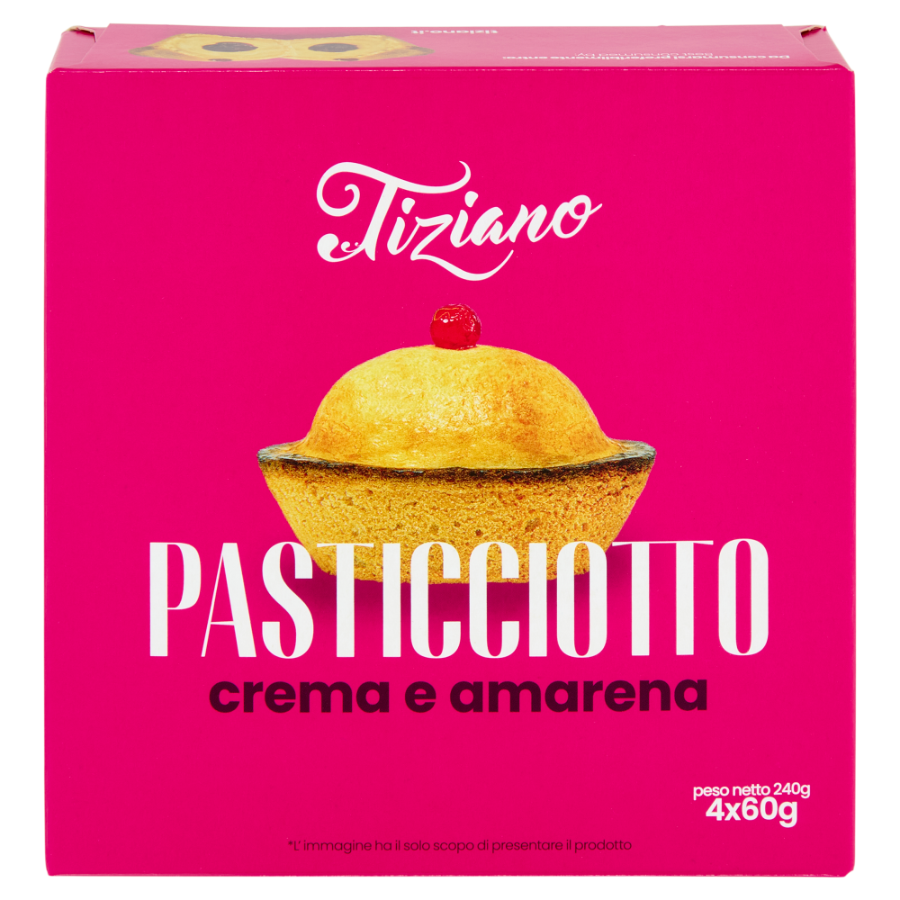 Tiziano Pasticciotto crema e amarena 4 x 60 g