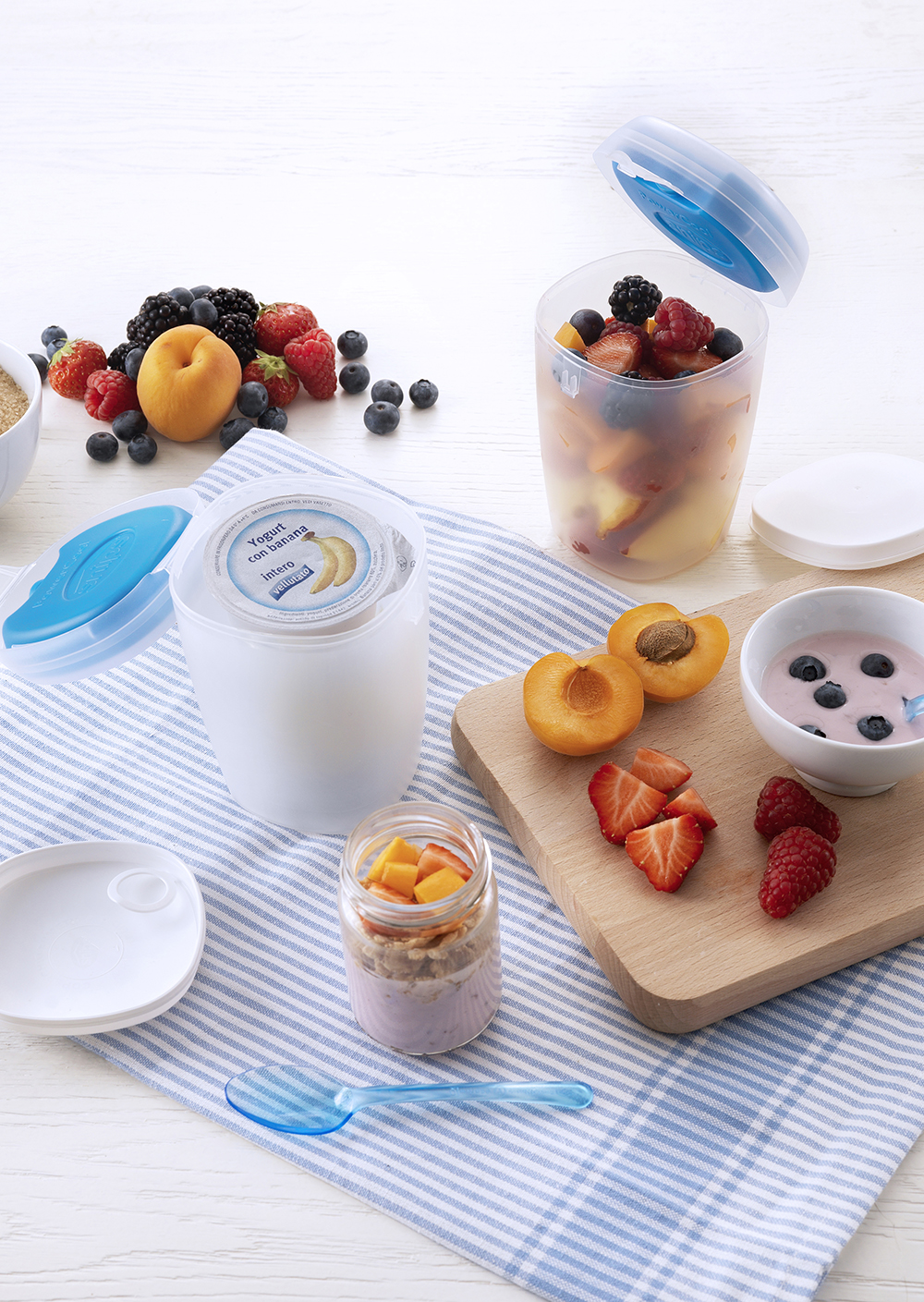SET TAKE AWAY Contenitore Refrigerato Con Posate Da Trasporto Porta Yogurt  Snips EUR 17,90 - PicClick IT