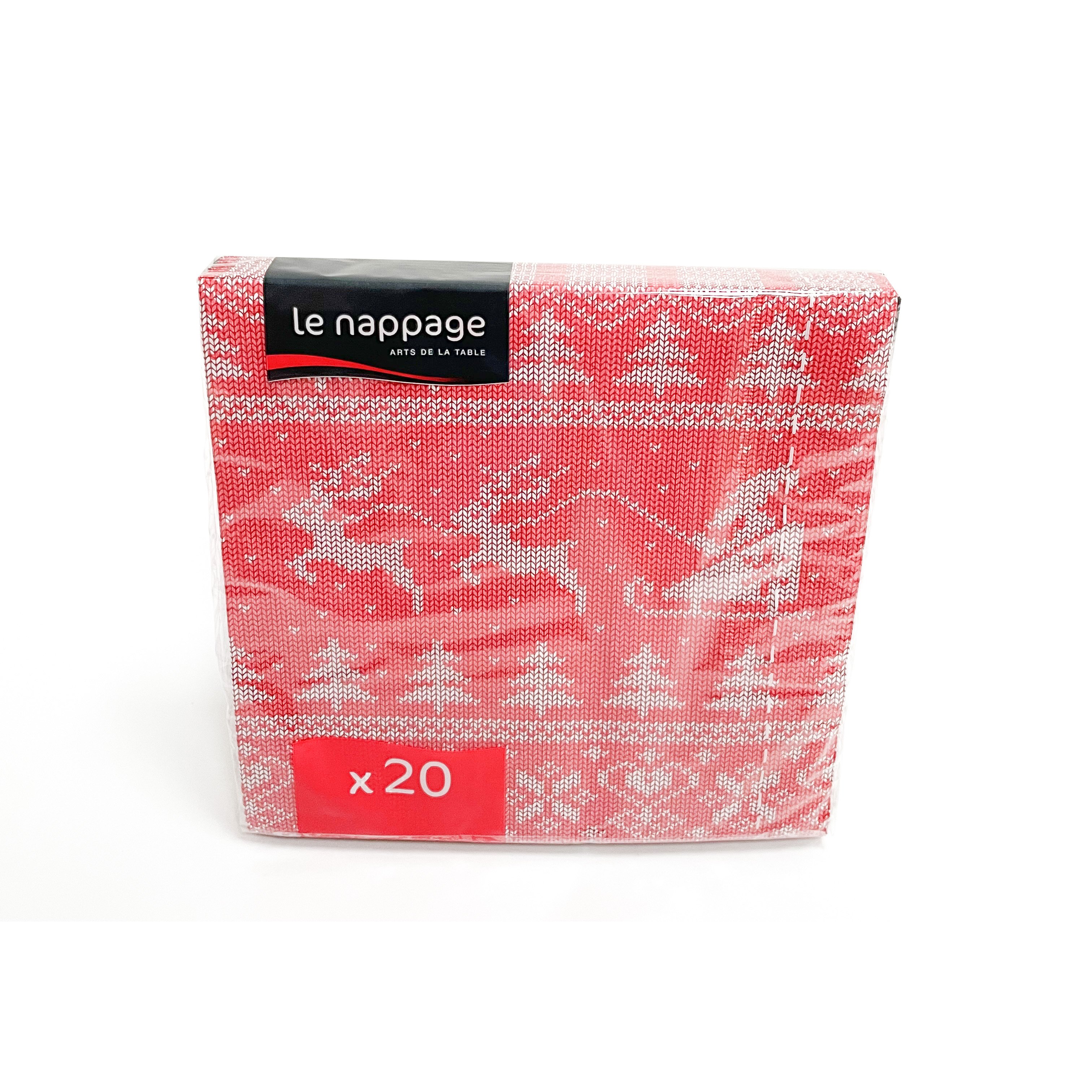 Le Nappage 20 tovaglioli in ovatta 33x33 cm 3 veli Cross stitch