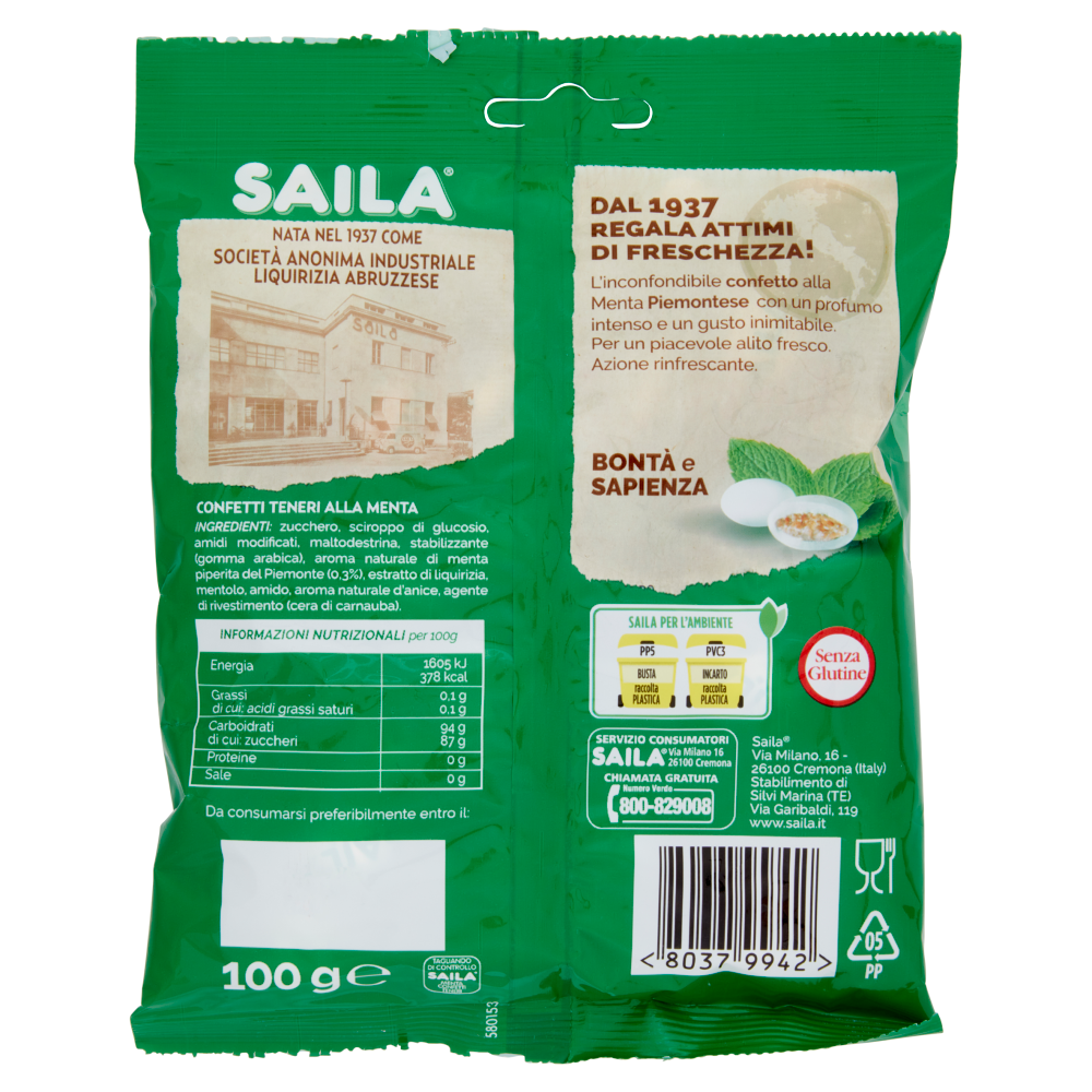 Saila alla Menta Piemontese Confetti teneri 100 g