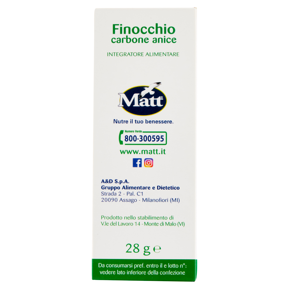 Matt Erboristeria Finocchio carbone anice 40 compresse 28 g