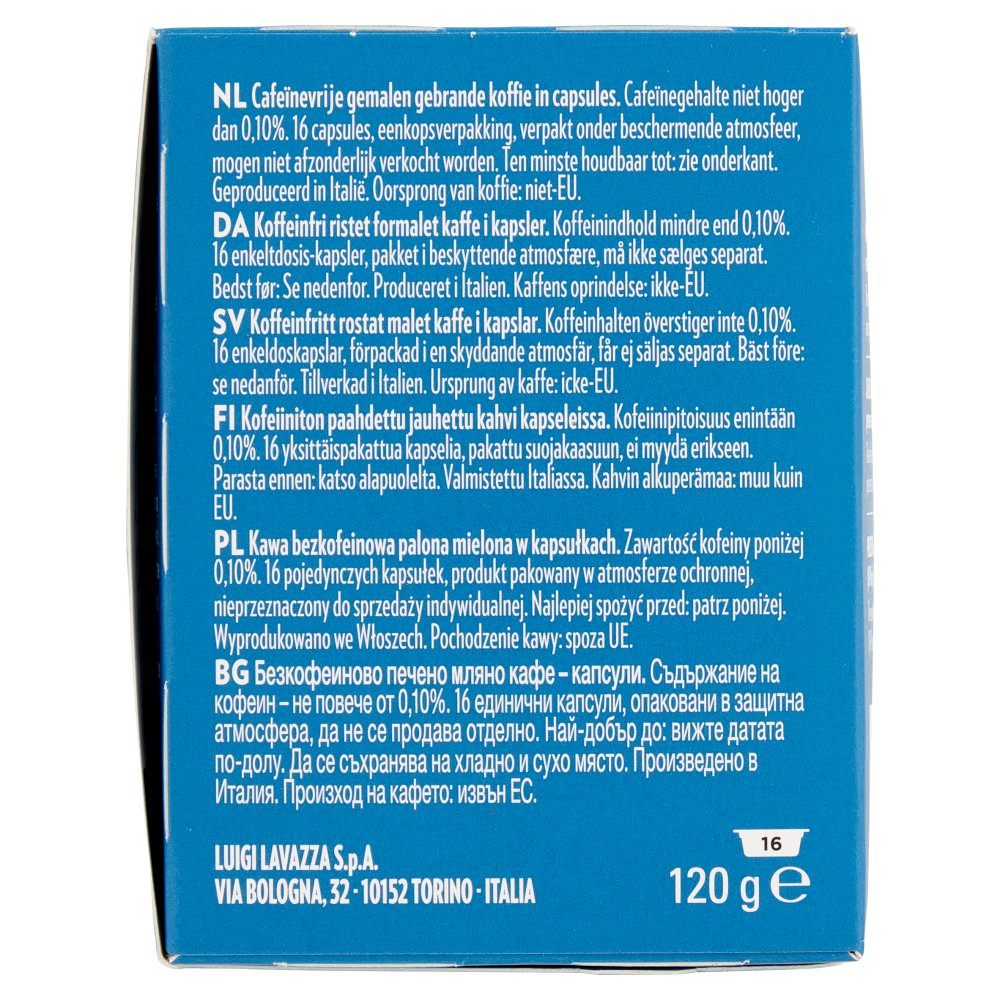 Lavazza A Modo Mio Dek 16 Capsule 120 g