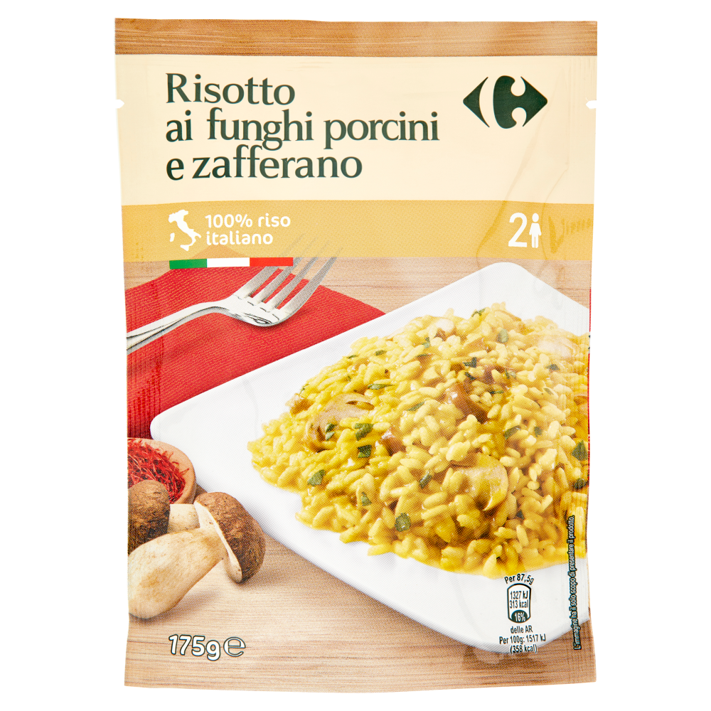 Carrefour Risotto ai funghi porcini e zafferano 175 g