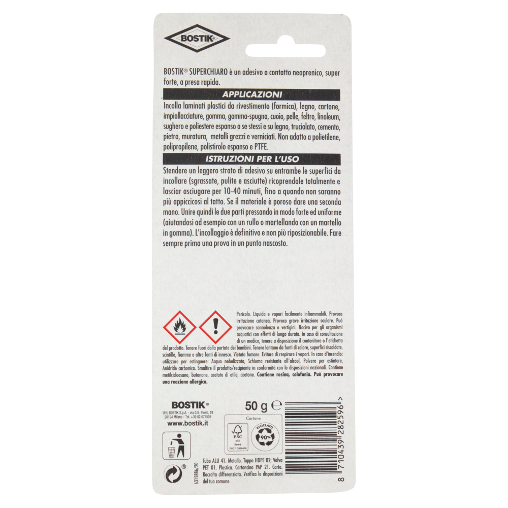 Bostik Super Chiaro Adesivo universale superforte 50 g