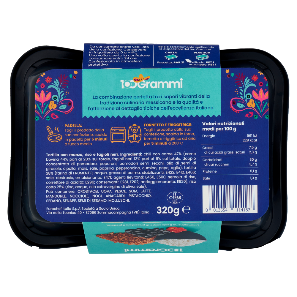 100Grammi Special Mexico Burrito Manzoloco 320 g