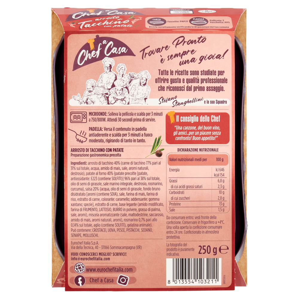 Chef a Casa arrosto di Tacchino con patate 250 g