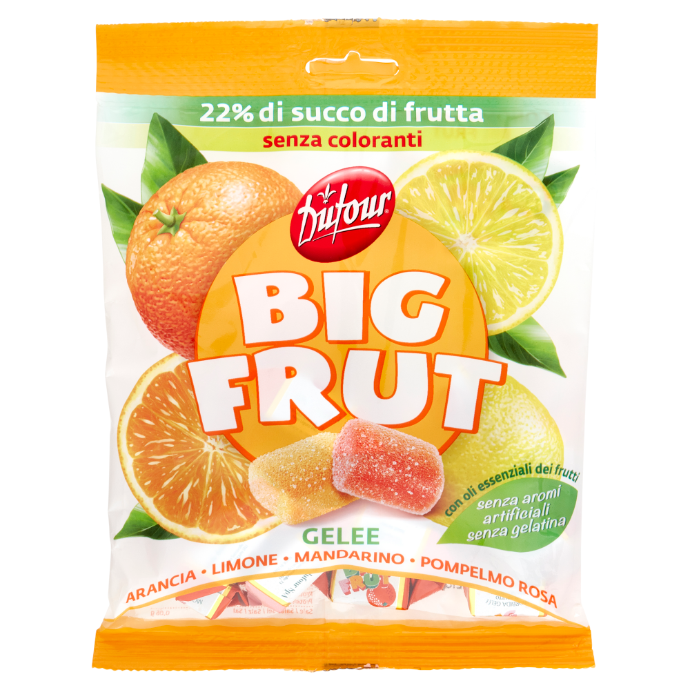 Dufour Big Frut Gelee Arancia - Limone - Mandarino - Pompelmo Rosa 150 g