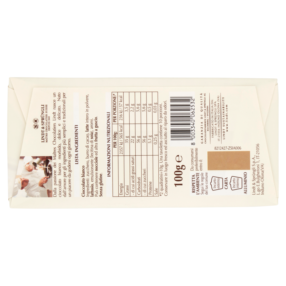 Lindt Gamme Bleue Tavoletta Cioccolato bianco 100  g