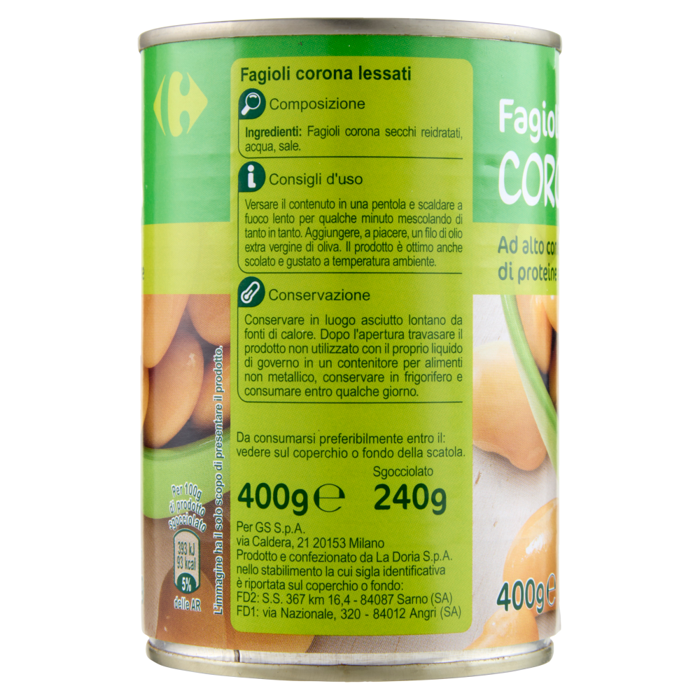 Carrefour Fagioli Corona 400 g