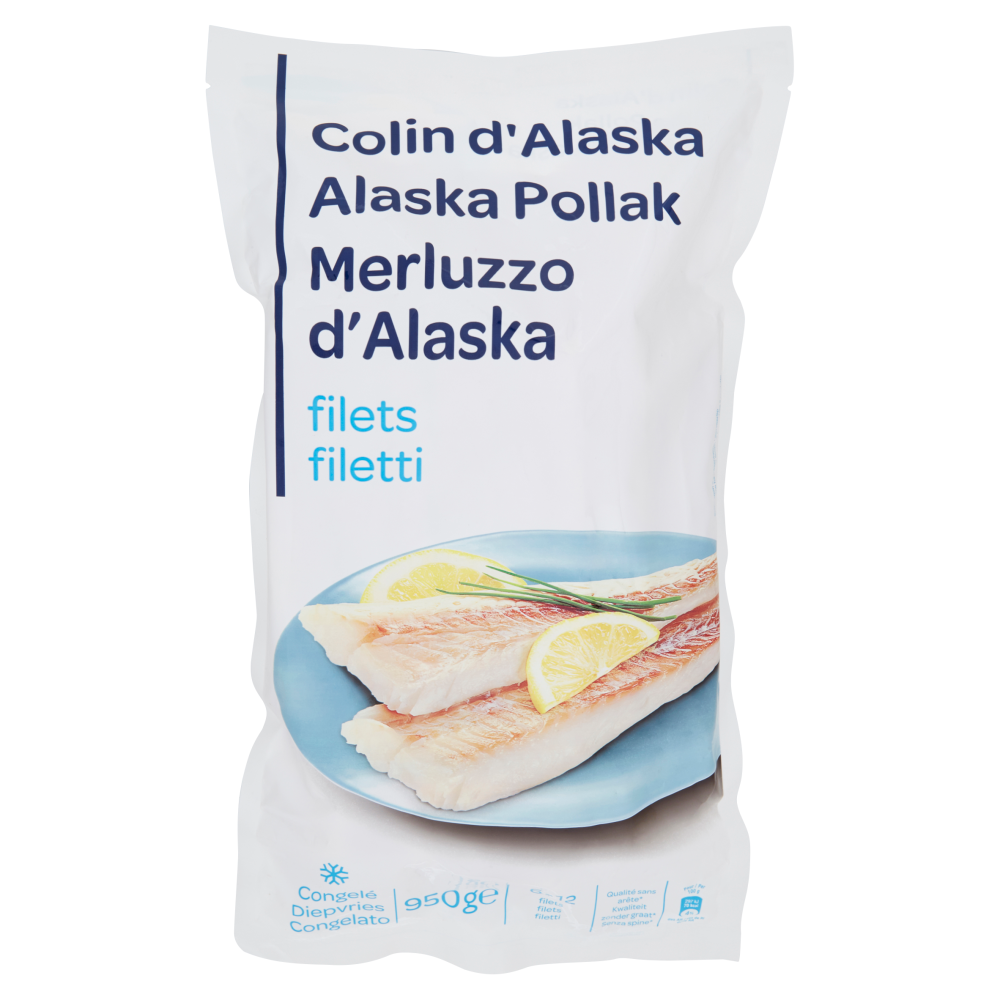 Colin d'Alaska Merluzzo d'Alaska filetti Congelato 950 g