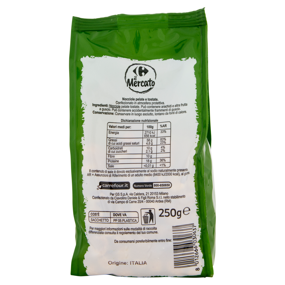 Carrefour il Mercato Nocciole pelate e tostate 250 g
